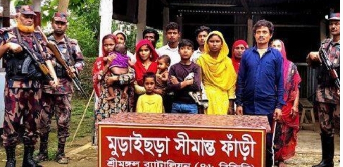 মৌলভীবাজারের কুলাউড়া সীমান্ত দিয়ে শিশুসহ ১৪ জনকে পুশ ইন করলো বিএসএফ