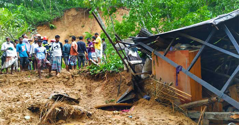সিলেটে মধ্যরাতে টিলা ধসে একই পরিবারের ৪ জনের মৃত্যু