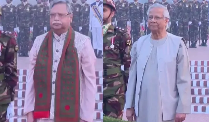 বিজয় দিবসে স্মৃতিসৌধে রাষ্ট্রপতি ও প্রধান উপদেষ্টার শ্রদ্ধা