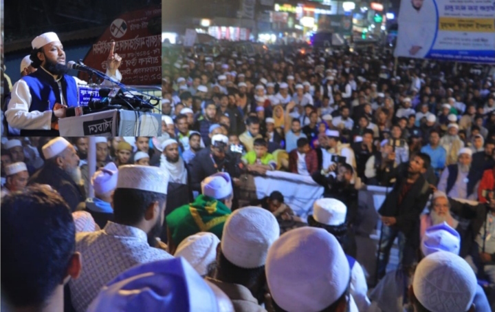 গোলাপগঞ্জে হেলিকপ্টারের নির্বাচনী জনসভা: জনতার ঢল